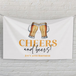 Geburtstagsparty von Cheers and Beers Glass Banner