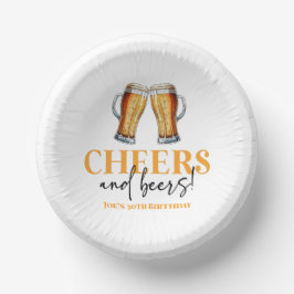 Geburtstagsparty von Cheers and Beers Glass Pappteller