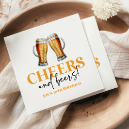Geburtstagsparty von Cheers and Beers Glass Serviette