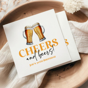 Geburtstagsparty von Cheers and Beers Glass Serviette