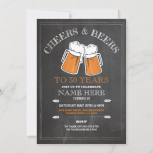 Geburtstagsparty von Cheers & Beers 21. 30. Einlad Einladung