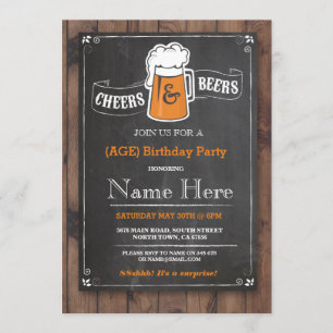 Geburtstagsparty von Cheers & Beers 21. 30. Einlad Einladung