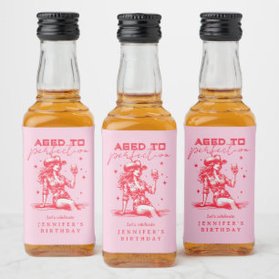 Geburtstagsparty von Cowgirl - Perfection Whiskey Alkoholflaschenetikett
