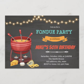 Geburtstagsparty von Fondue Einladung