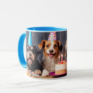 Geburtstagsparty von Hunden Tasse