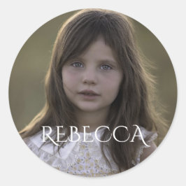 Geburtstagsparty von personalisierten Fotos Runder Aufkleber