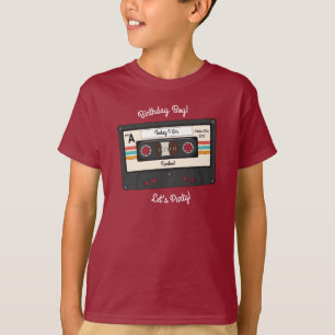 Geburtstagsparty von Retro 80's Cassette Tape Musi T-Shirt