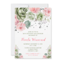 Geburtstagsparty von Sage Green und Pink Floral