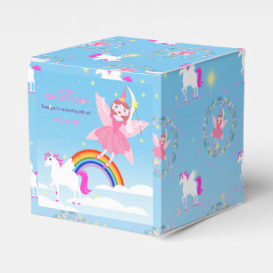 Geburtstagsparty von Unicorn und Fairy Magic Geschenkschachtel