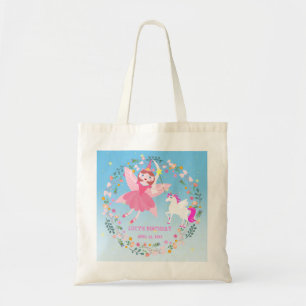 Geburtstagsparty von Unicorn und Fairy Magic Tragetasche