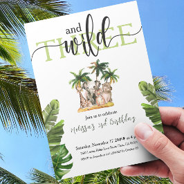 Geburtstagsparty von Wilden und drei 3. Safari-Tie Einladung