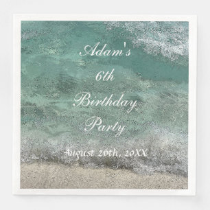 Geburtstagsparty Wasser Abstrakte Kunst Individuel Serviette