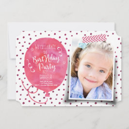 Geburtstagsparty Watercolor | Einladungs-Girl Einladung