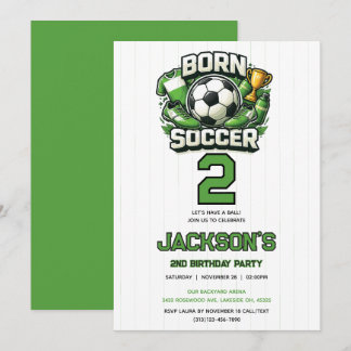 Geburtstagsparty zum 2. Geburtstag Fußball Sport T Einladung