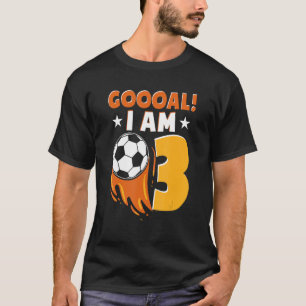 Geburtstagsparty zum Thema Fußball Geburtstag 3 Ja T-Shirt