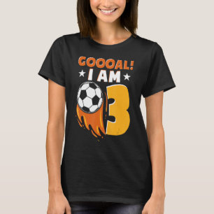 Geburtstagsparty zum Thema Fußball Geburtstag 3 Ja T-Shirt