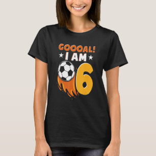 Geburtstagsparty zum Thema Fußball Geburtstag 6 Ja T-Shirt