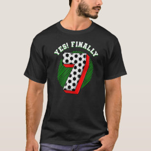 Geburtstagsparty zum Thema Fußball Geburtstag 7 Ja T-Shirt