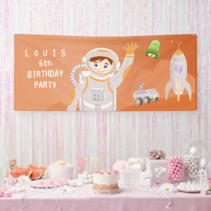 Geburtstagsparty zum Thema "Mars Astronautenjunge" Banner
