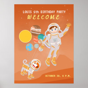 Geburtstagsparty zum Thema "Mars Astronautenjunge" Poster