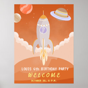 Geburtstagsparty zum Thema "Mars Astronautenjunge" Poster