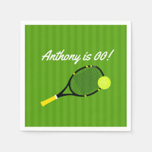 Geburtstagsparty zum Thema Tennis personalisiert Serviette