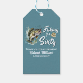 Geburtstagsparty zum Thema Vintages Angeln Geschenkanhänger