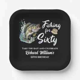 Geburtstagsparty zum Thema Vintages Angeln Pappteller