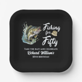 Geburtstagsparty zum Thema Vintages Angeln Pappteller