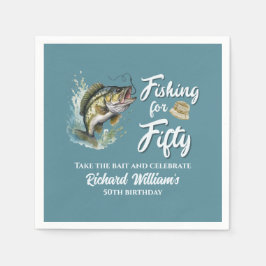 Geburtstagsparty zum Thema Vintages Angeln Serviette