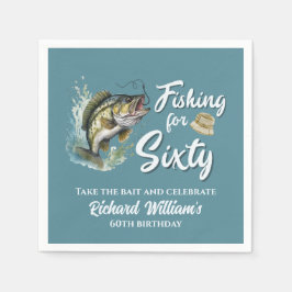 Geburtstagsparty zum Thema Vintages Angeln Serviette