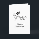 Geburtstagspastete Ehefrau Christliche Karte SEIN<br><div class="desc">Pastor's Ehefrau Happy Birthday wünscht. Schrift und Text im Inneren.</div>