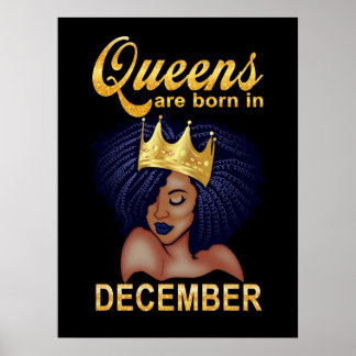 Geburtstagspenden | Queens im Dezember Geboren Poster