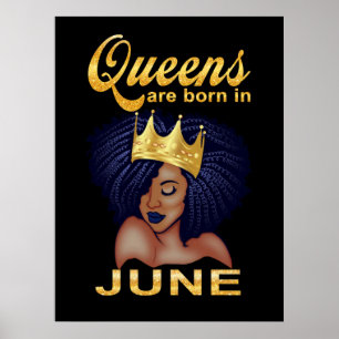 Geburtstagspenden   Queens im Juni Geboren Poster