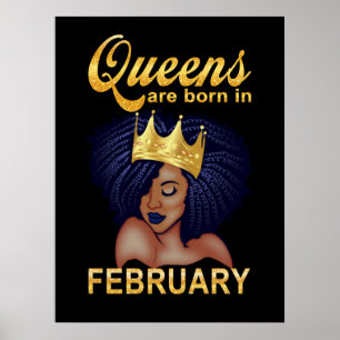 Geburtstagspenden   Queens sind im Februar Geboren Poster