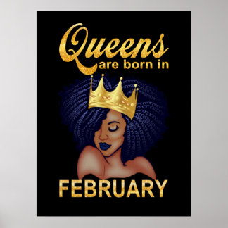 Geburtstagspenden | Queens sind im Februar Geboren Poster
