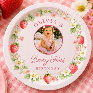 Geburtstagsplatte Berry Sweet Pappteller