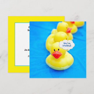 Geburtstagspool-Party mit gelben Enten Einladung