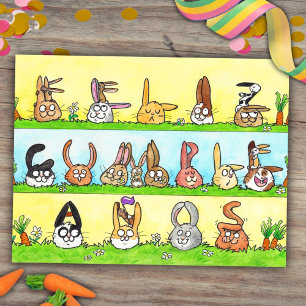 Geburtstagspostkarte für Bunnies Postkarte