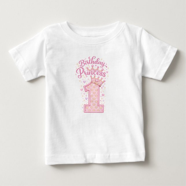 Geburtstagsprinzessin 1 T-Shirt (Vorderseite)