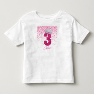 Geburtstagsprinzessinnenkrone editierbar für den 3 kleinkind t-shirt