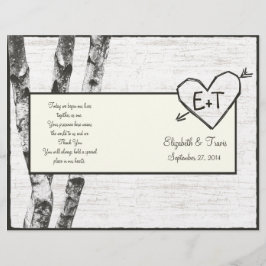 Geburtstagsprogramm "Carved Birch Tree"