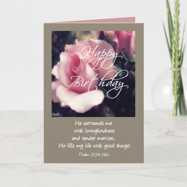 Geburtstagspsalm 103:4 karte (Vorderseite)
