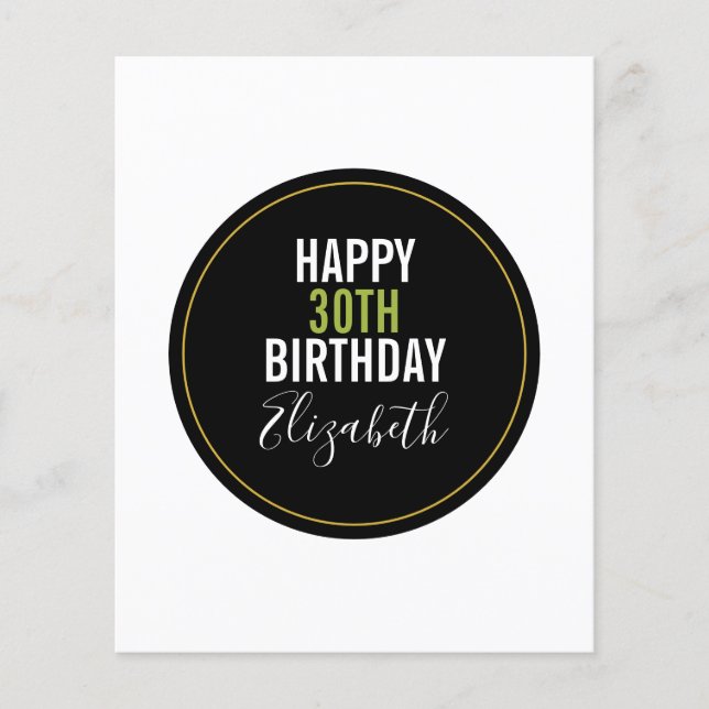 Geburtstagsschablone (Vorderseite)