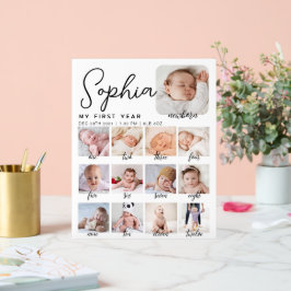 Geburtstagsschild, das erste druckbare Baby Acrylschild