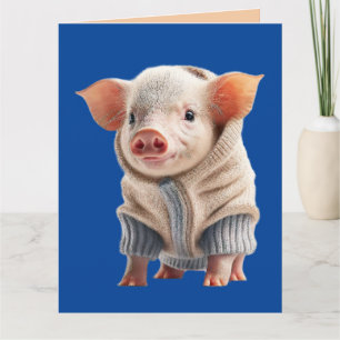 GEBURTSTAGSSCHWEINTRAG SWEATER GREETING CARD KARTE