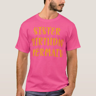 Geburtstagsschwester Meerjungfrau Ägyptisch Blue V T-Shirt