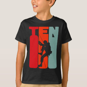 Geburtstagsshirt 10 Jahre Klettern 10. Geburtstag T-Shirt