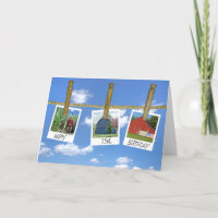 Geburtstagsställe und Aufnahmen von Traktoren