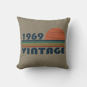 Geburtstagsstil 1969 Vintage Kissen
